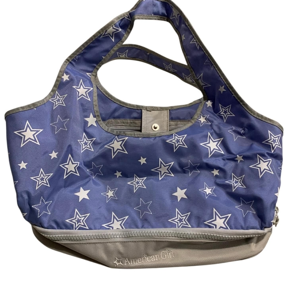 ​American Girl Blue Star Travel‎ Tote Bag with Zipper Bottom Compartment